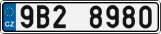License plate of the Czech Republic, Cars (2001)