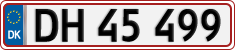 License plate of Denmark, Regular plates
