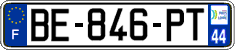 French license plate, SIV (ordinary)