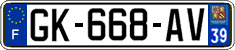 French license plate, SIV (ordinary)