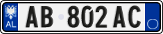 License plate of Albania, Cars (2011)