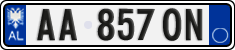 License plate of Albania, Cars (2011)