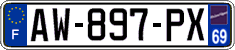 French license plate, SIV (ordinary)