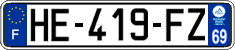 French license plate, SIV (ordinary)