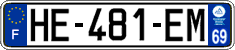 French license plate, SIV (ordinary)