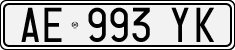 License plate of Italy, Cars (1994 year series)