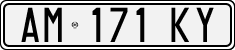 License plate of Italy, Cars (1994 year series)