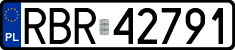 License plates of Poland, Regular car plates
