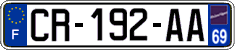 French license plate, SIV (ordinary)