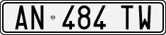 License plate of Italy, Cars (1994 year series)