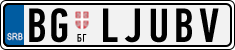 License plate of Serbia, Vanity Plates