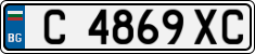 License plate of Bulgaria, Cars