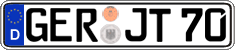 German license plate, Regular plates