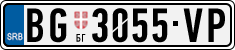 License plate of Serbia, Cars