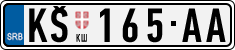 License plate of Serbia, Cars