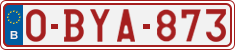 License plate of Belgium, Regular plates (2010)