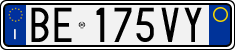 License plate of Italy, Cars (1994 year series)