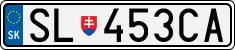 License plate of Slovakia, Cars