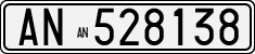 License plate of Italy, Cars (1927 year series)