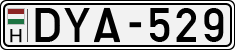 license plates of Hungary, Cars (1990)