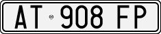 License plate of Italy, Cars (1994 year series)