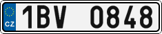 License plate of the Czech Republic, Cars (2001)