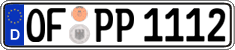 German license plate, Regular plates