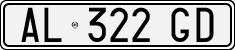 License plate of Italy, Cars (1994 year series)