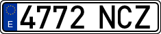 License plates of Spain, Ordinary (2000)