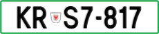 License plate of Slovenia, Cars