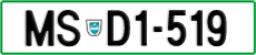 License plate of Slovenia, Cars