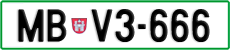 License plate of Slovenia, Cars