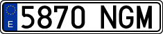 License plates of Spain, Ordinary (2000)