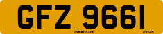 License plate of the United Kingdom, Northern Ireland (1966)