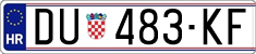 License plate of Croatia, Regular plates