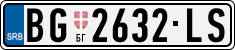 License plate of Serbia, Cars