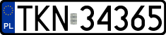 License plates of Poland, Regular car plates