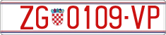 License plate of Croatia, Exceptional vehicles