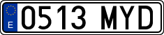 License plates of Spain, Ordinary (2000)