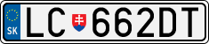 License plate of Slovakia, Cars