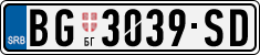 License plate of Serbia, Cars