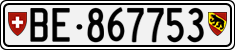 License plate of Switzerland, Cars