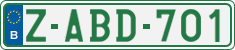 License plate of Belgium, Regular plates (2010)