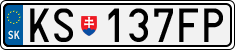 License plate of Slovakia, Cars