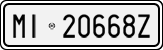 License plate of Italy, Cars (1927 year series)