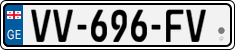 License plate of Georgia, Cars (2014)