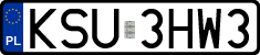 License plates of Poland, Regular car plates