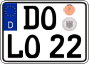 German license plate, Regular plates