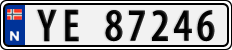 License plate of Norway, Cars
