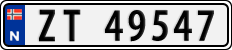 License plate of Norway, Cars